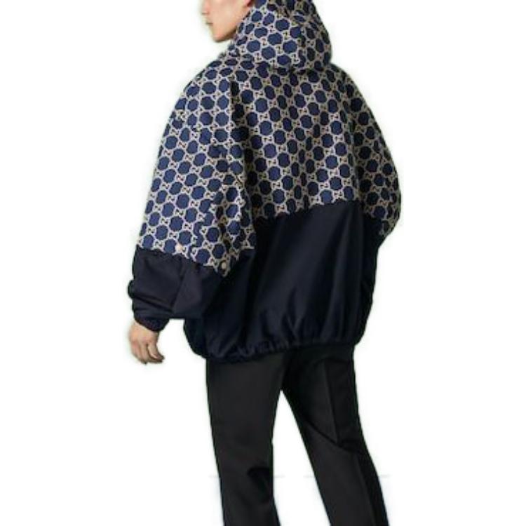 Gucci GG Ripstop Fabric Zip Jacket 'Blue Ivory' 742811-Z8BJG-4384