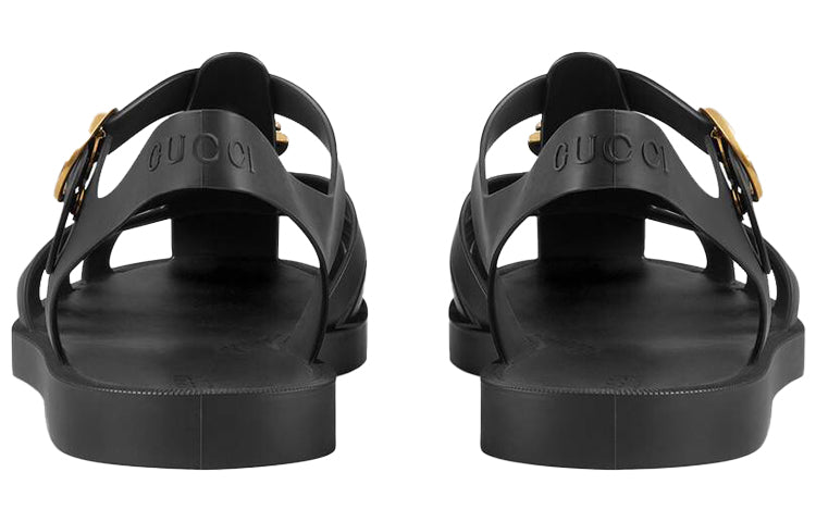 Gucci Black Rubber Buckle Strap Sandal 'Black' 463463-J8700-1000