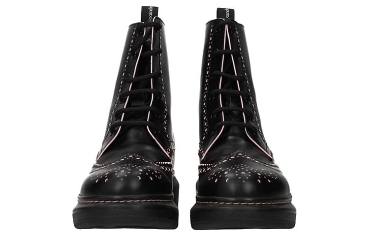 (WMNS) Alexander McQueen Hybrid Ankle Boots 'Core Black' 611703WHX5C1985