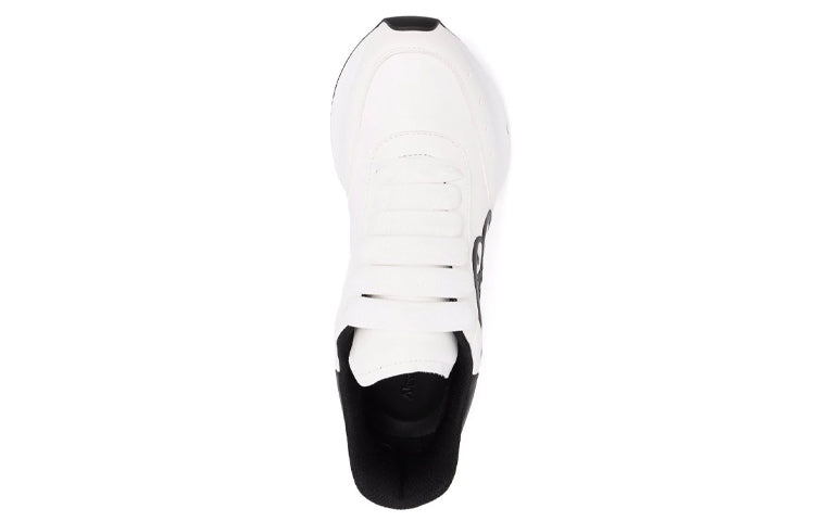 (WMNS) Alexander McQueen Sprint Runner Lace-Up Sneakers 'White Black' 691039WIC959061