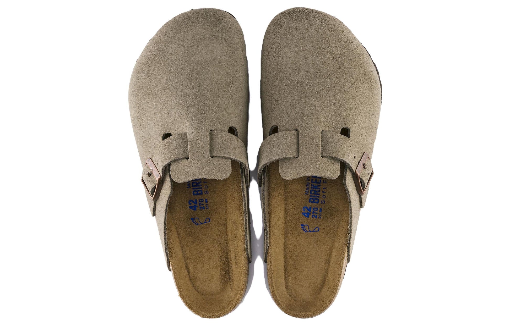 Birkenstock Boston Soft Footbed Suede Narrow 'Taupe' 0560773