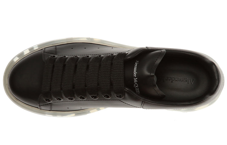 (WMNS) Alexander McQueen Oversized Sneaker 'Black Clear Sole' 611698WHX981070
