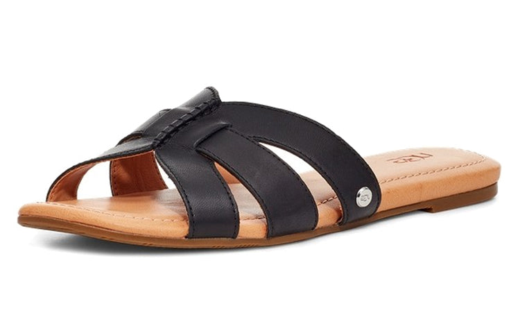(WMNS) UGG Teague Black Slippers 'Black Brown' 1119750-BLLE