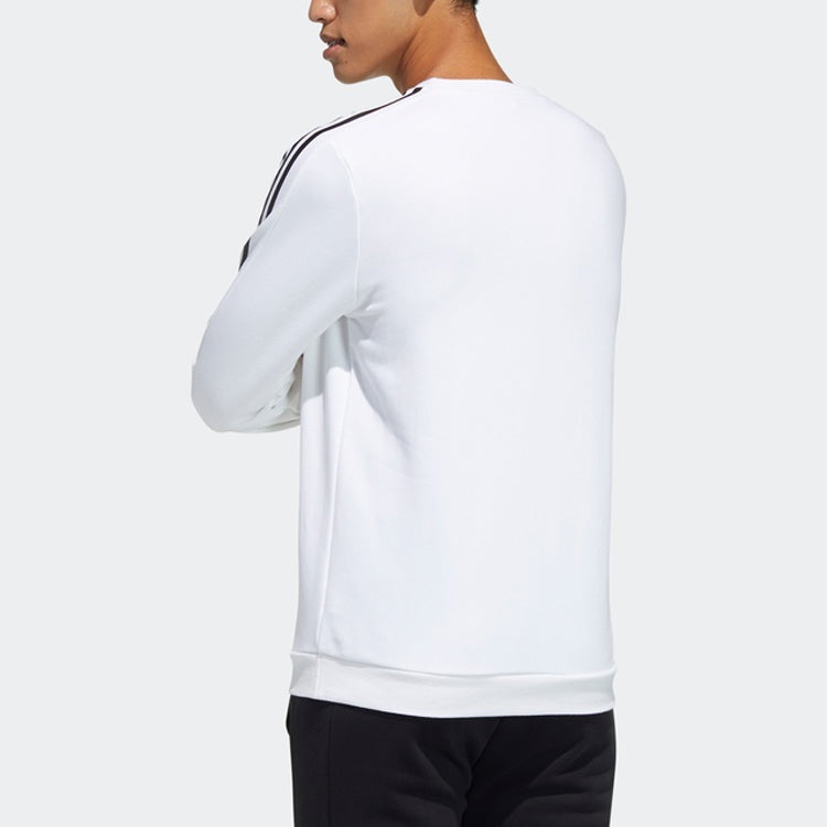 adidas neo M Basc Ss Logo Printing Round Neck Pullover White H45561