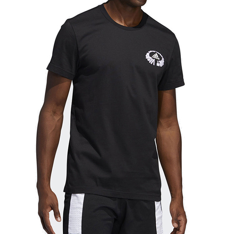 adidas COURT VIZ TEE Round Neck Short Sleeve Black FM4998