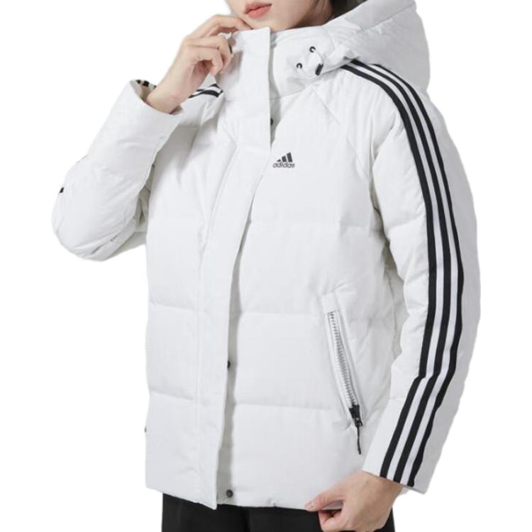 (WMNS) adidas Three Stripes Puffer Down Jackets Asia Sizing 'White' IT8721