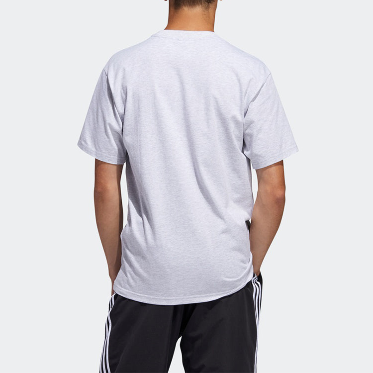 adidas originals CLUBPILLARSTEE Printing Sports Short Sleeve Gray FM1451
