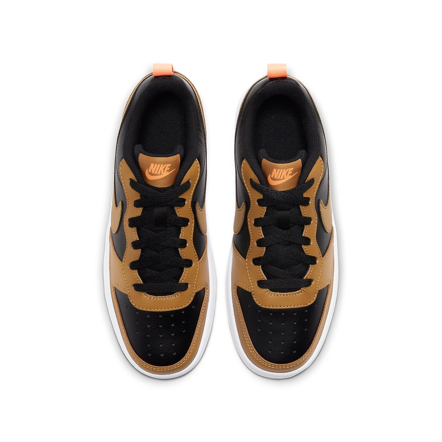 (GS) Nike Court Borough Low 2 'Black Orange White' BQ5448-004