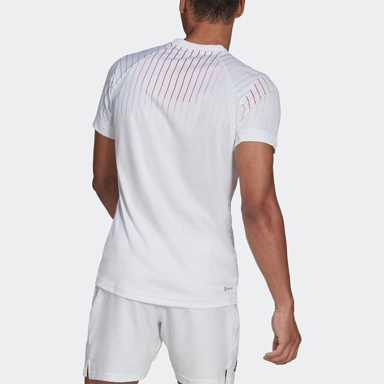 adidas Melbourne Tennis Freelift Printed Tee 'White' HA3344