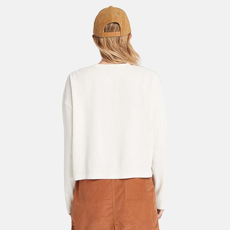 (WMNS) Timberland Mini Logo Long Sleeves Crop T-Shirt 'White' A6HN9-CM9