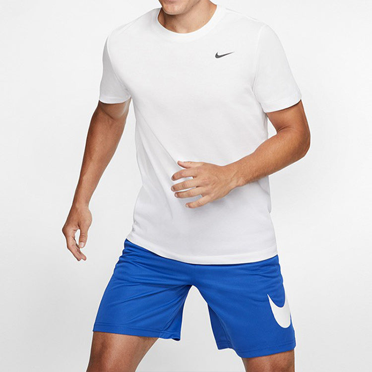Nike Dri-FIT Crew Solid Round Neck Training Short Sleeve White AR6030-100