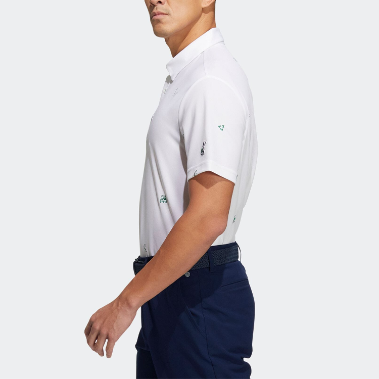 adidas Play Green Monogram Polo Shirt 'White' HT6843