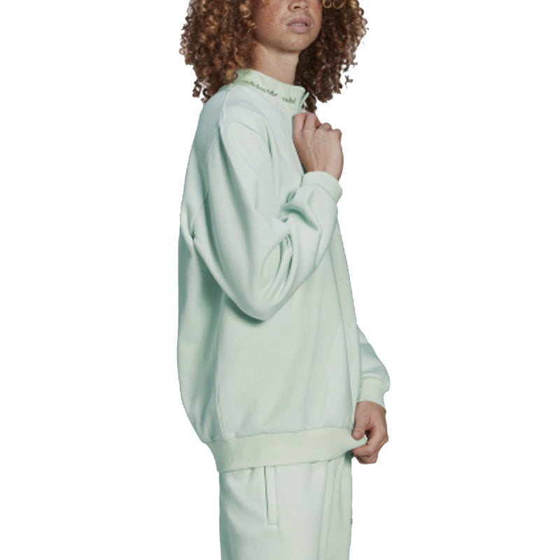 adidas originals Small Logo Solid Color Sports Pullover Light Green HM2657