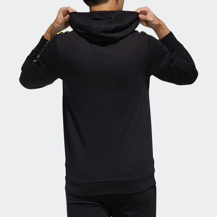 adidas neo M Faves Hd 1 logo Printing Casual Sports Pullover Black FP7861