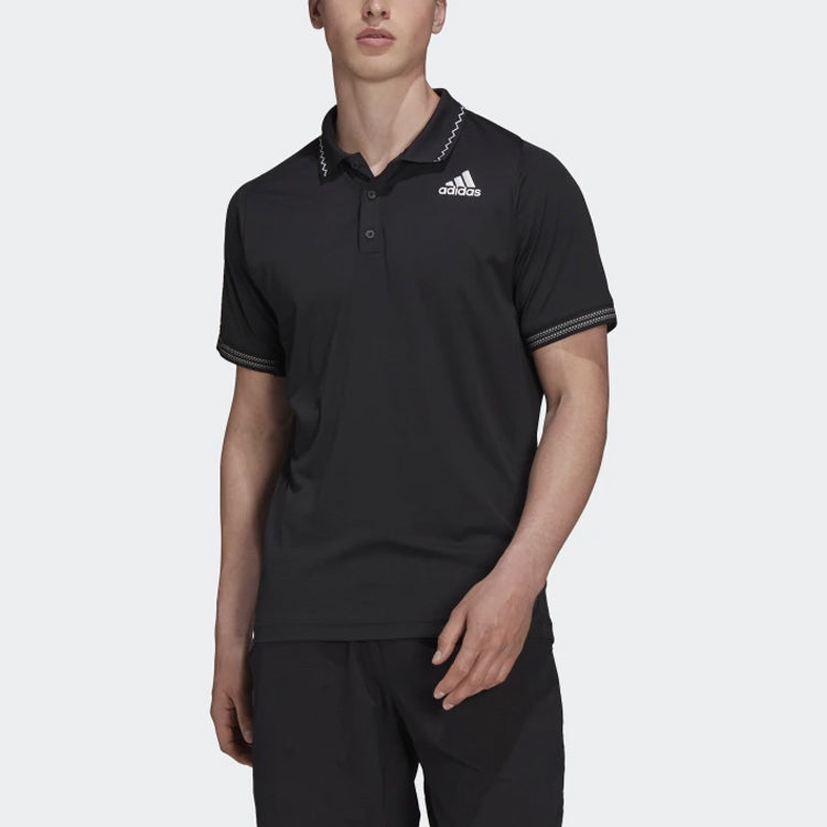 adidas Tennis Freelift Primeblue Polo Shirt 'Black' H50264