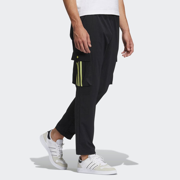 adidas neo Sw Lw 3s Tp Leisure Pocket Sports Stripe Trousers Men's Black H55286