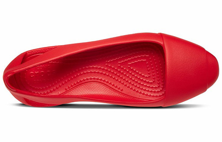 (WMNS) Crocs Flat Red Sandals 202811-8C1