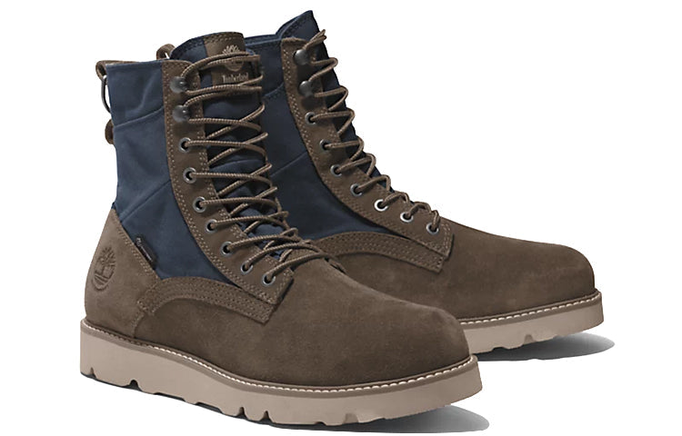 Timberland Vibram Waterproof Leather and Fabric Boots 'Olive Green Suede' A5MAR901