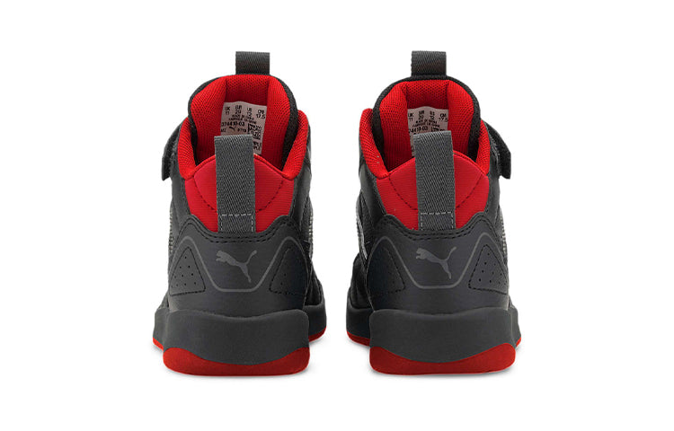 (PS) PUMA Backcourt Mid Ac Black/Red 374410-03
