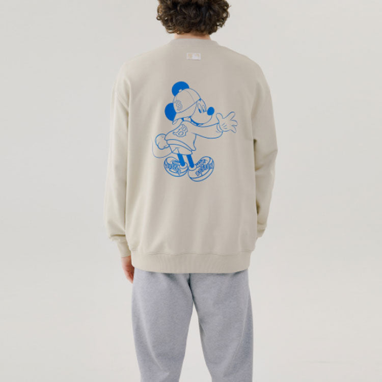 MLB x Disney Mickey Crossover Long Sleeves Loose Unisex Beige 31MTK2011-43B