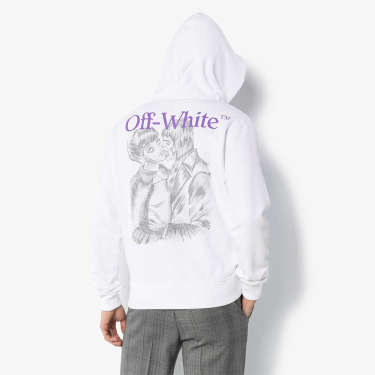 Off-White Horror kiss Printing Ordinary Version White OMBB034S20E300070188