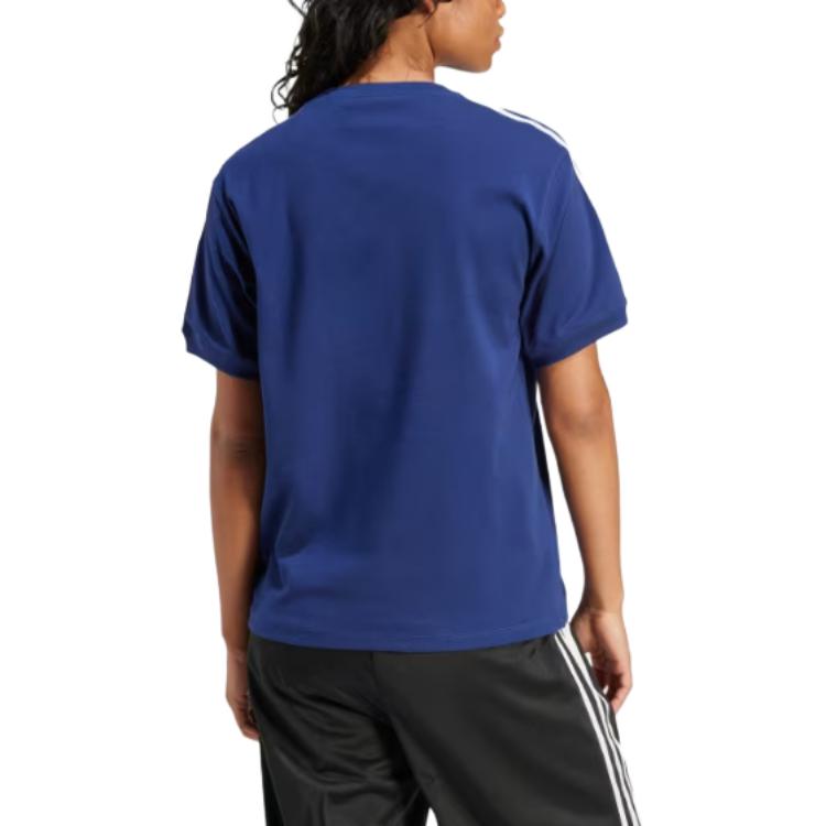 (WMNS) adidas Adicolor 3-Stripes T-shirt Asia Sizing 'Blue' IR8053