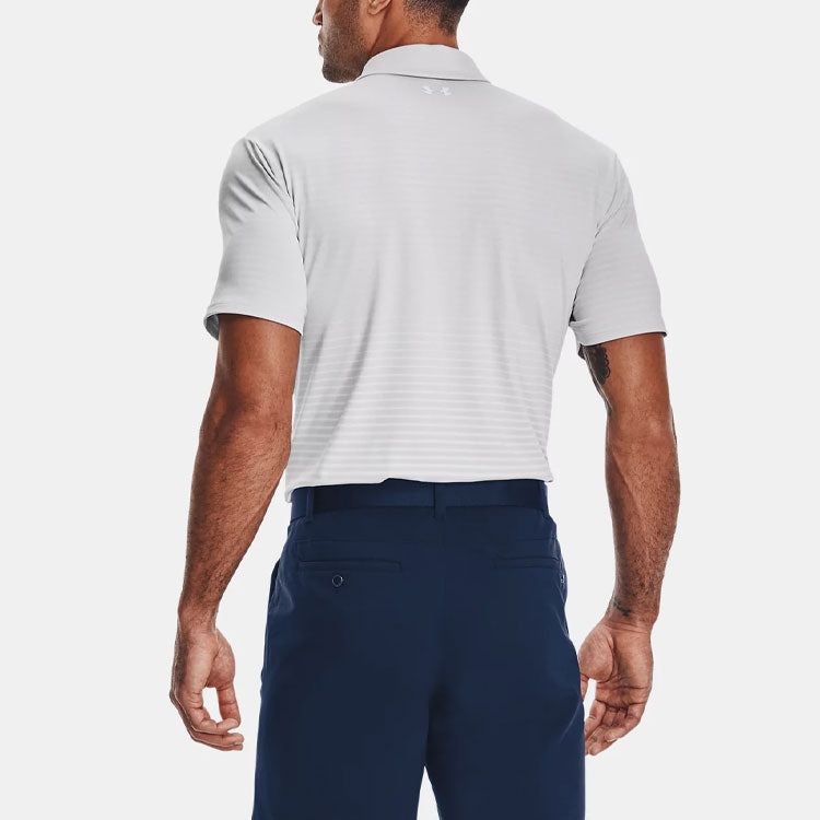 Men's Under Armour Playoff 2.0 Casual Stripe Polo Shirt Gray 1327037-023