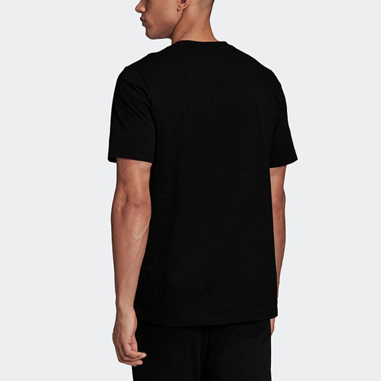 adidas Mh Bos Tee Contrasting Colors Large Logo Sports Round Neck Short Sleeve Black GC7346