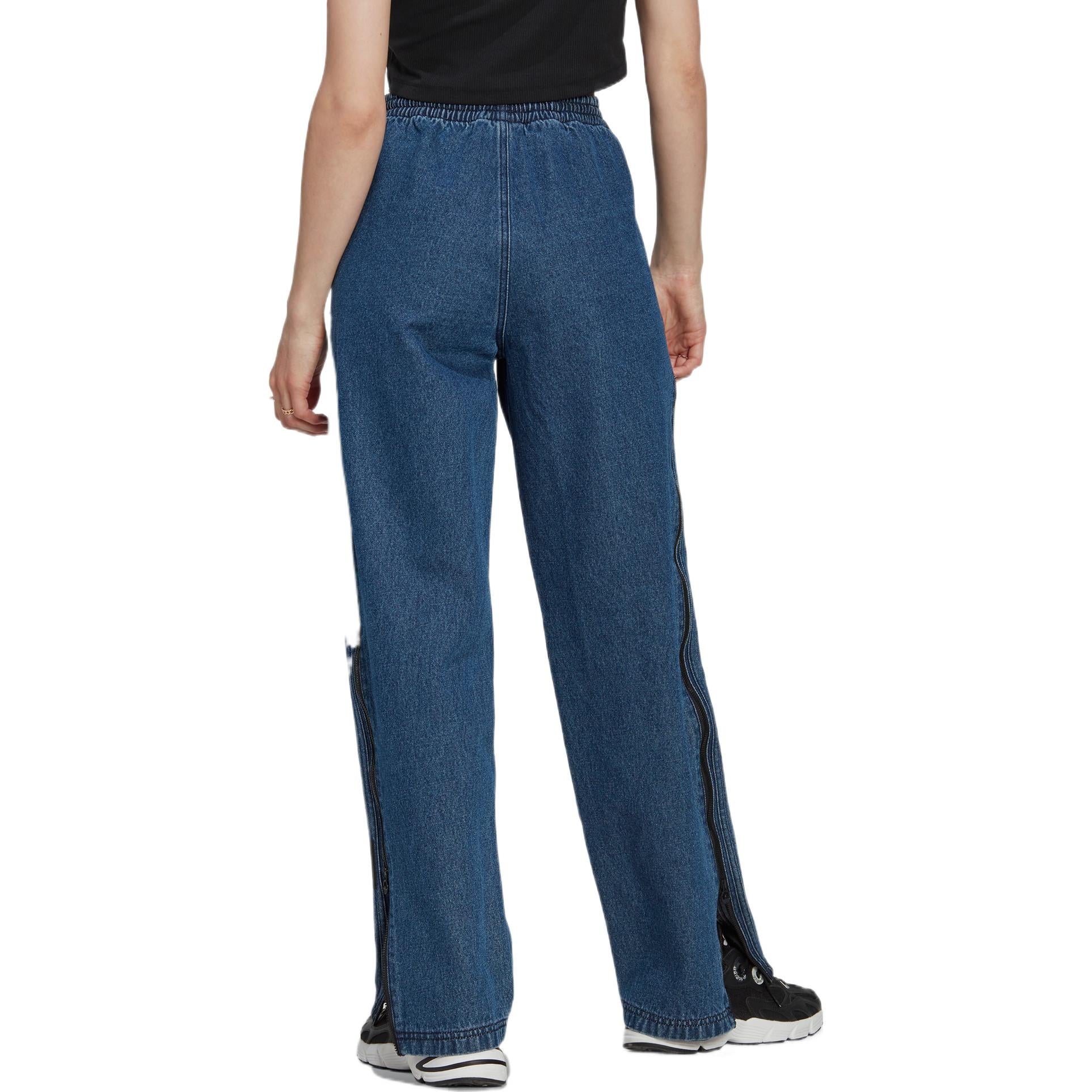 (WMNS) adidas Mid Waist Denim Pants Asia Sizing 'Blue' HL9058