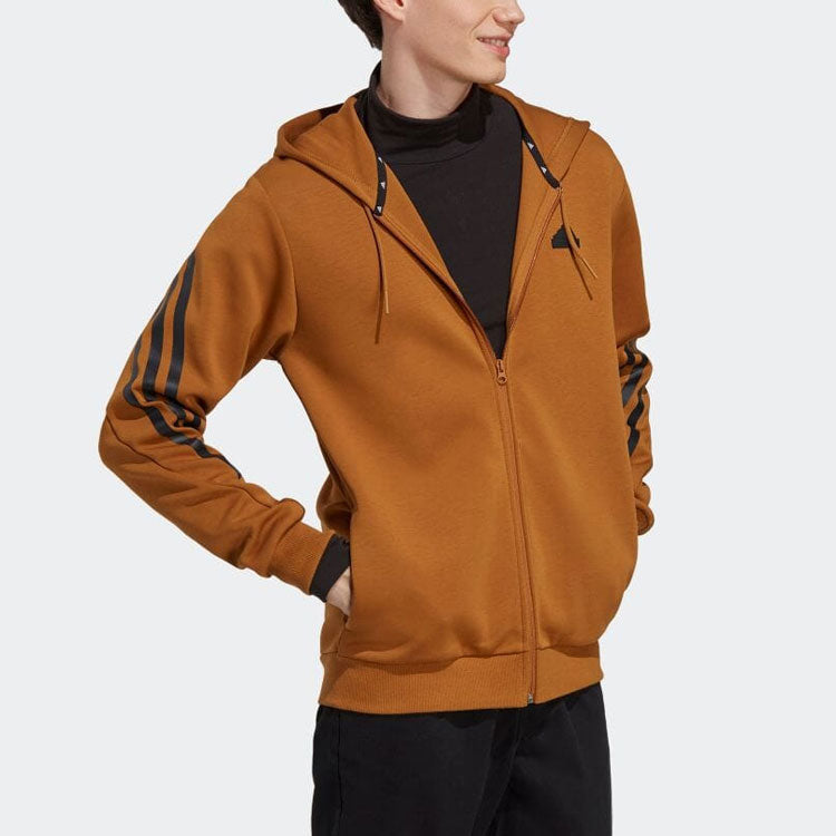 adidas Future Icons 3-Stripes Full-Zip Hoodie 'Bronze Strata' IC8260