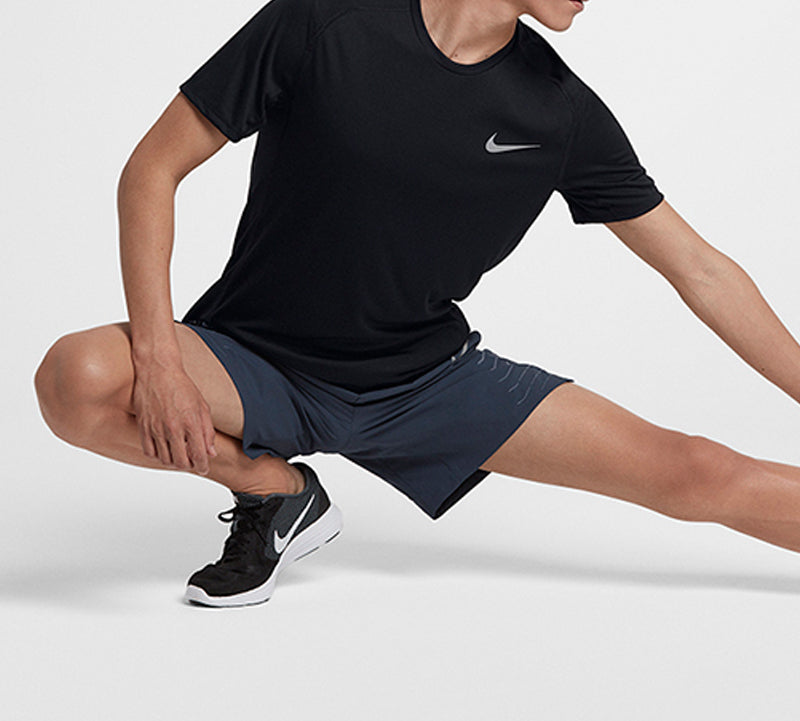 Nike Miler Running Tops Quick Dry Short Sleeve Black AT3952-010
