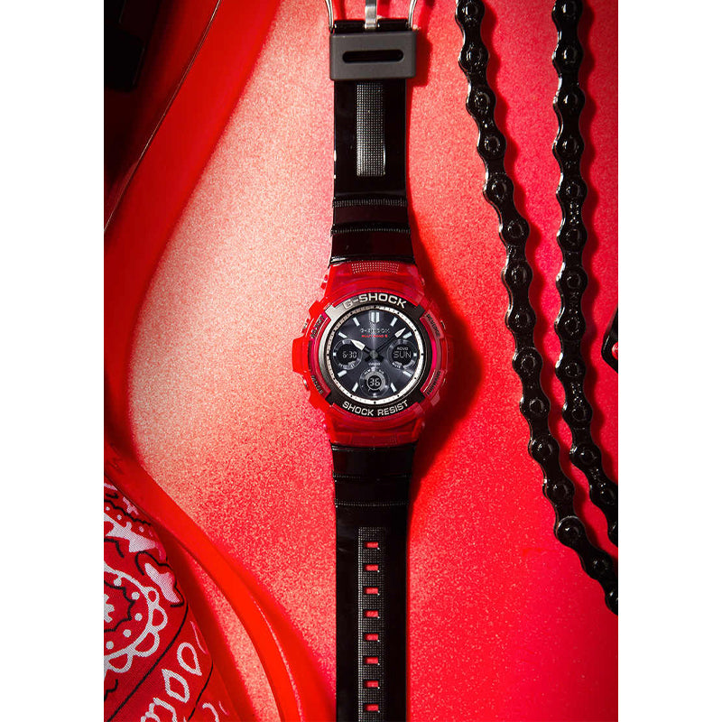 CASIO G-Shock Analog-Digital 'Red' AWG-M100SRB-4APR