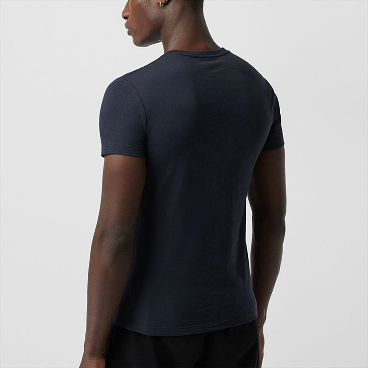 Men's Burberry SS21 Logo Printing Short Sleeve Navy Blue 80078371