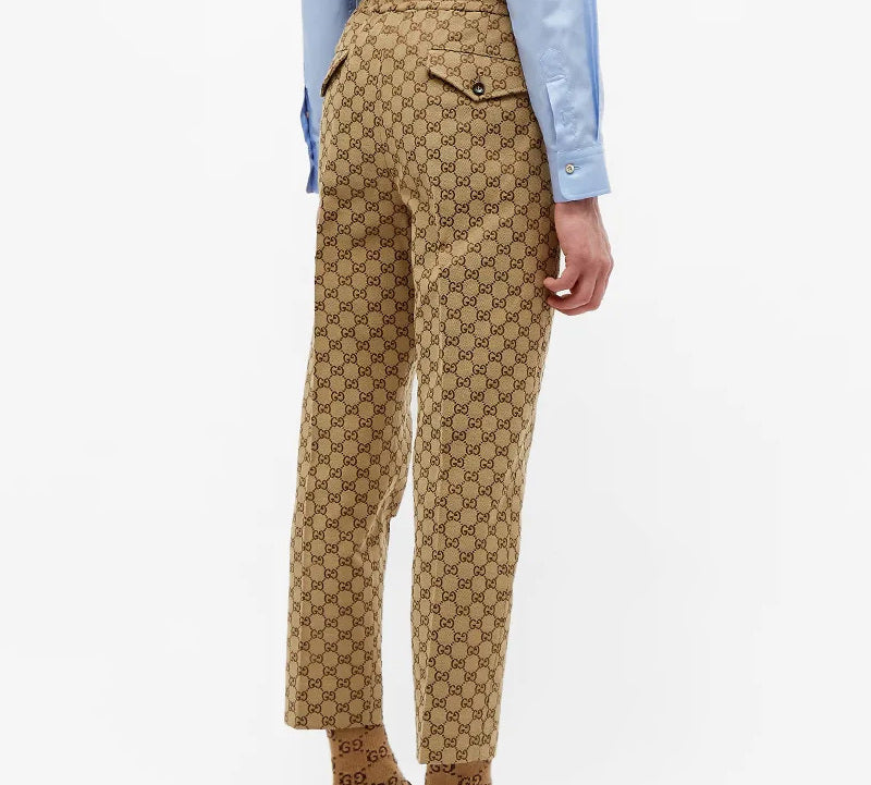 Gucci GG Canvas Jogging Casual Trousers For Men Camel 569769-ZKU09-2580