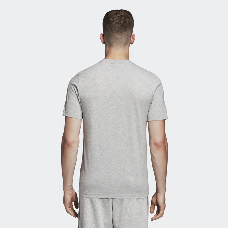 Men's adidas Lin Tee Sports Stylish Alphabet Medium hemp grey T-Shirt DU0409