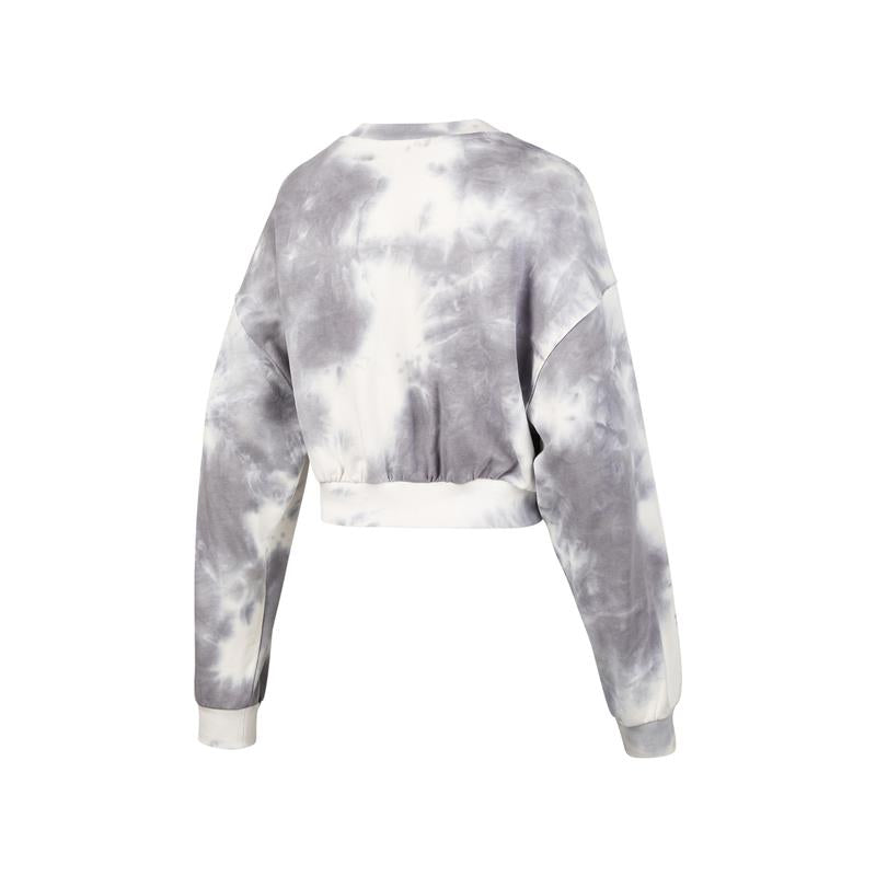 (WMNS) Skechers x XUZHI Short Long Sleeve Crew Sweater 'Yellow White Grey' P421W072