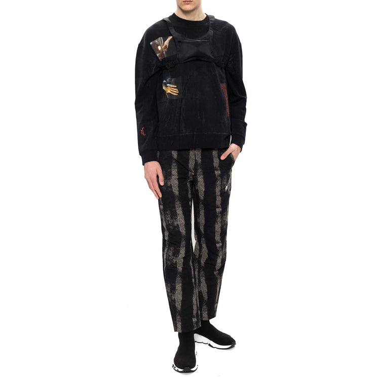 Men's A-COLD-WALL* Distress Printing Pullover Black MW016WHLGV