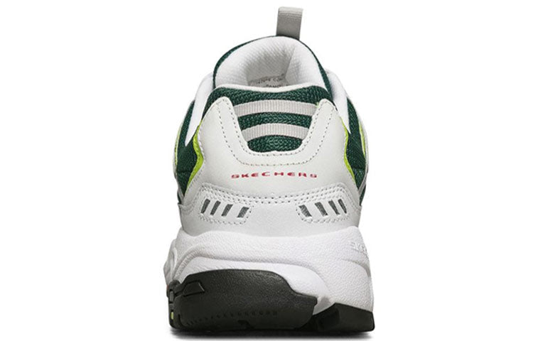 Skechers Stamina Running Shoes White/Green/Yellow 237068-WGRN