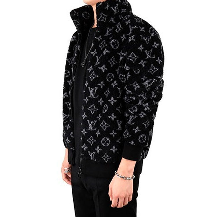 LOUIS VUITTON Monogram Men's Jacket Black 1A8ED2