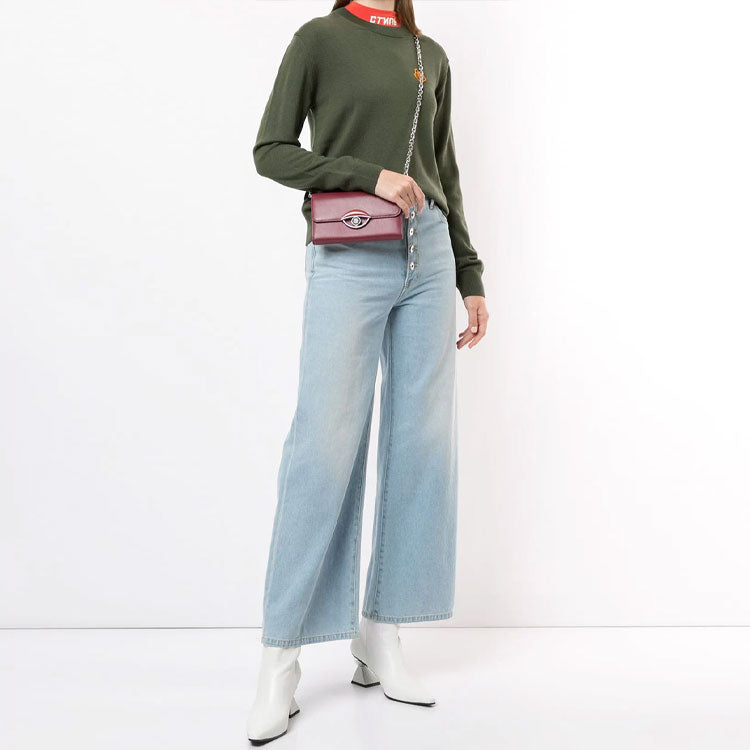 (WMNS) KENZO Embroidery Round-neck Swea Green FA62PU5233TA-54