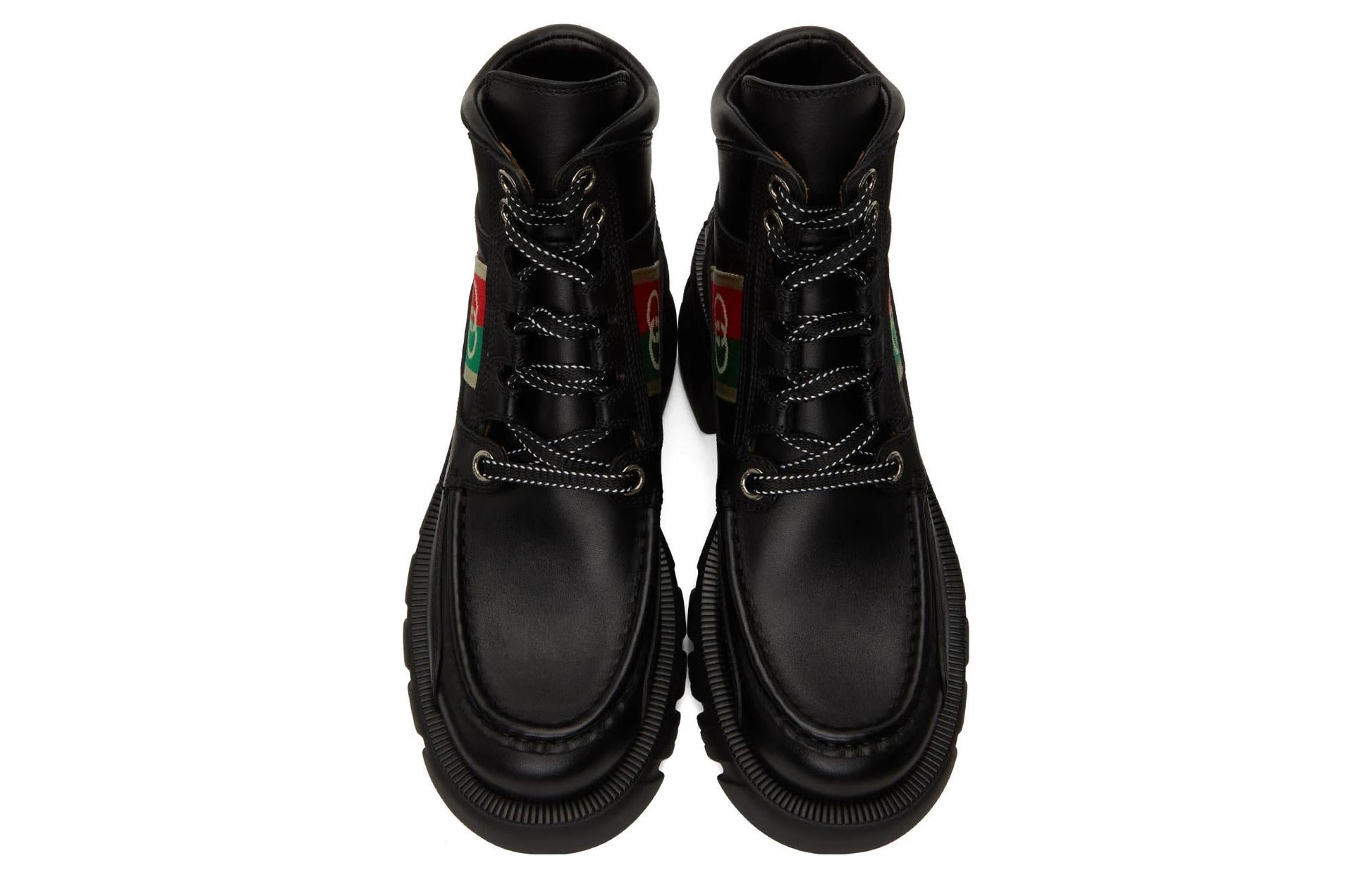 (WMNS) Gucci Interlocking Lace-Up Boots 'Black' 663594-DTNE0-1080