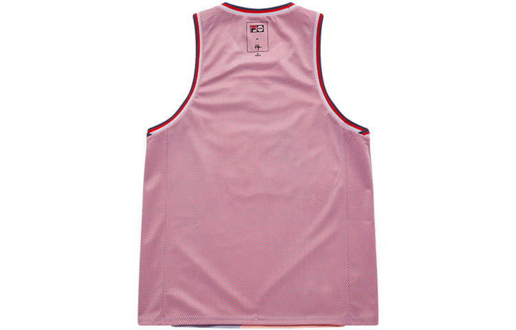 FILA FUSION Reversible Logo Printing Loose Sports Vest Orange Purple T11W128101F-VT