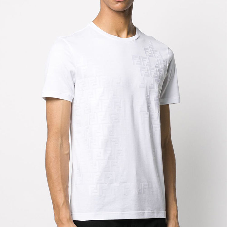 Men's FENDI F Short Sleeve White FY0894AAODF0QA0
