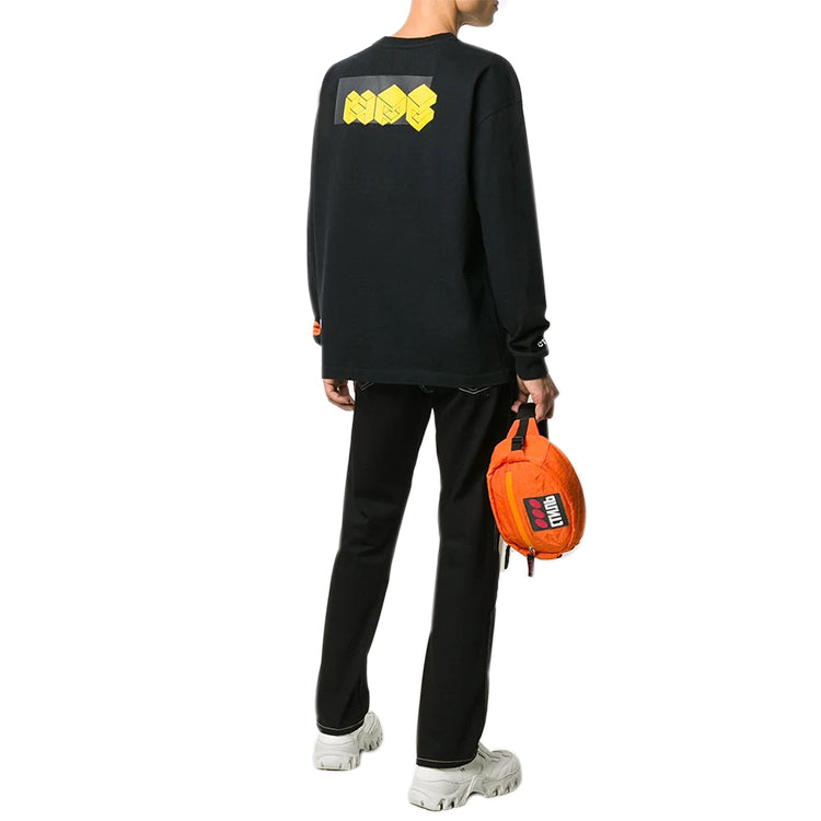 Men's HERON PRESTON Heron Is A Bird Printing Pullover Long Sleeves T-shirt Black HMAB015F20JER0041001