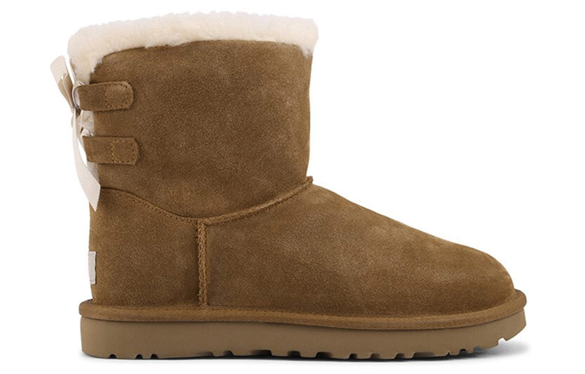 (WMNS) UGG Mini Continuity Bow Fleece Lined Brown 1110705-CHE