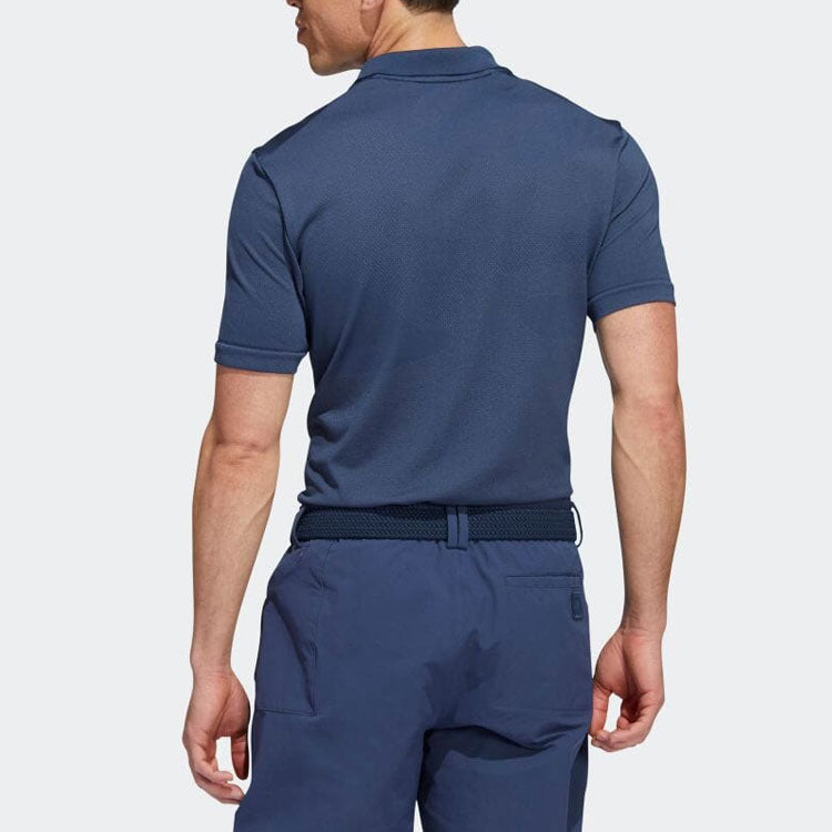 Men's adidas Solid Color Sports Short Sleeve Polo Shirt Blue HF6496