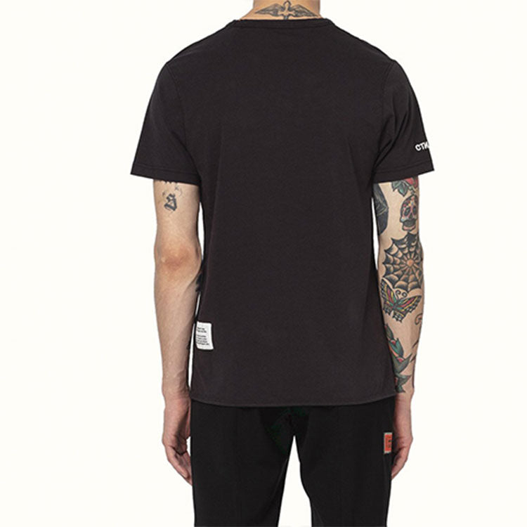 Men's HERON PRESTON Little Boy Printing Short Sleeve Black HMAA011S209140191088
