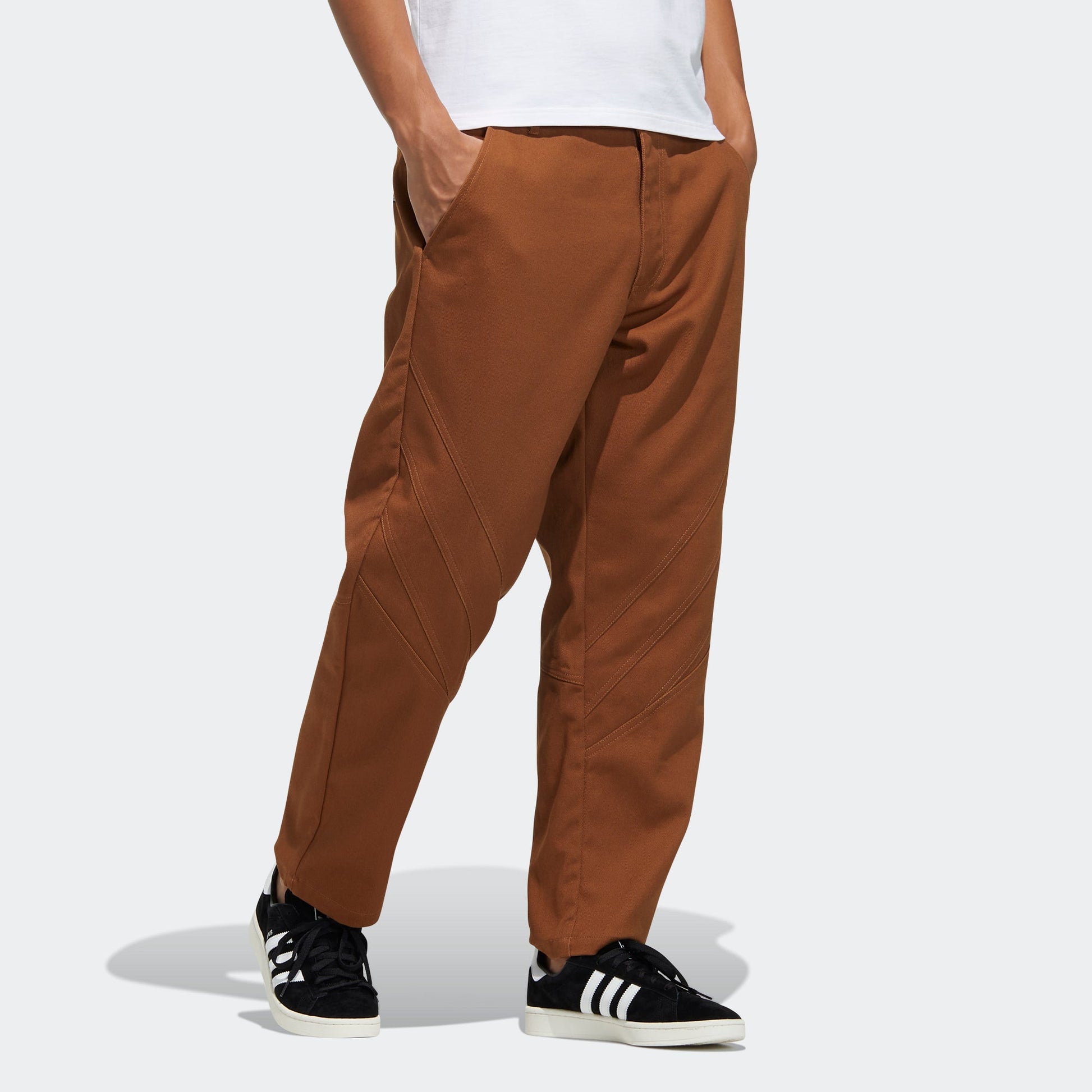 adidas originals Ryv Wv Pant Logo Solid Color Straight Sports Pants Brown H07086