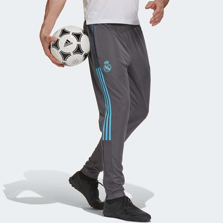 adidas Side Stripe Zipper Logo Sports Pants Gray GL0050