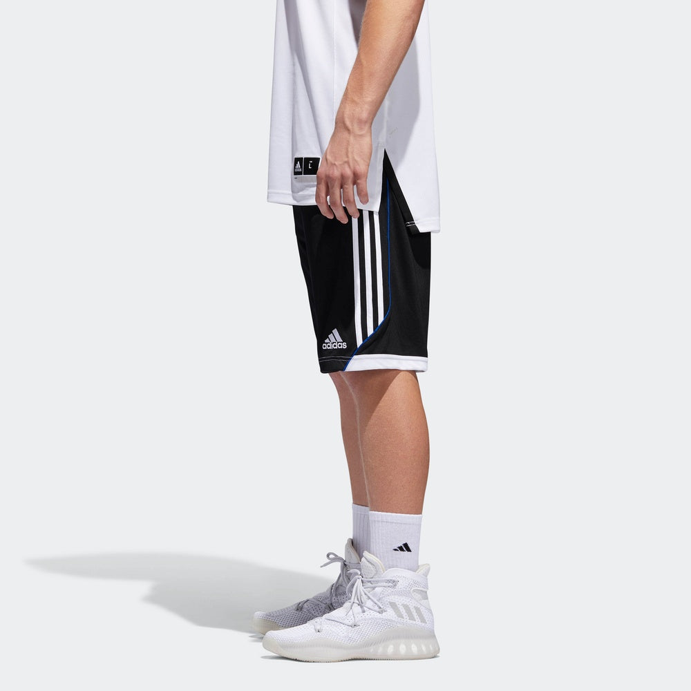 adidas Sports Side Stripe Basketball Breathable Shorts Black BQ9871
